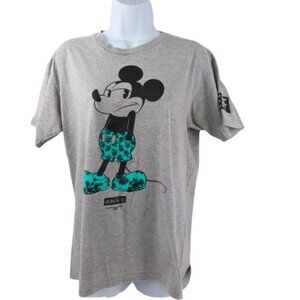 Minnie Mouse Tee Shirt Size M Grey/Aqua Teal Short Sleeve Women's T-Shirt Retro